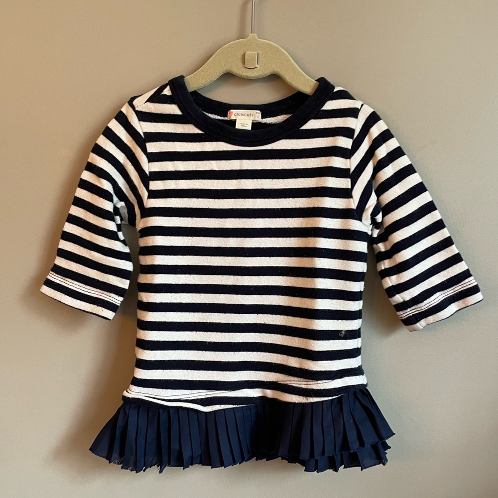 CREWCUTS sweater with ruffle trim Sz 3